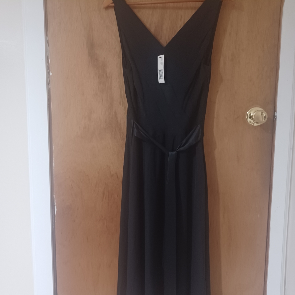 Linda Allard For Ellen Tracy Silk Midi Dress - Picture 7 of 10